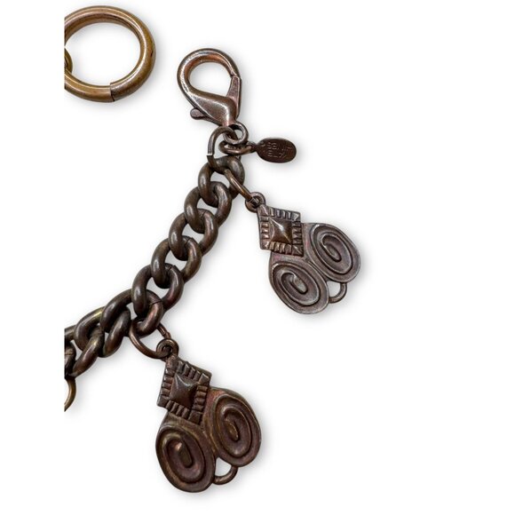 Kate Hines Chunky 80s Copper Charm Bracelet - Picture 4 of 9